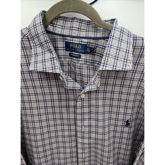 Polo Ralph Lauren Long Sleeve Shirt Men XXL Performance 95% Cotton 5% Elastane - Picture 4 of 6